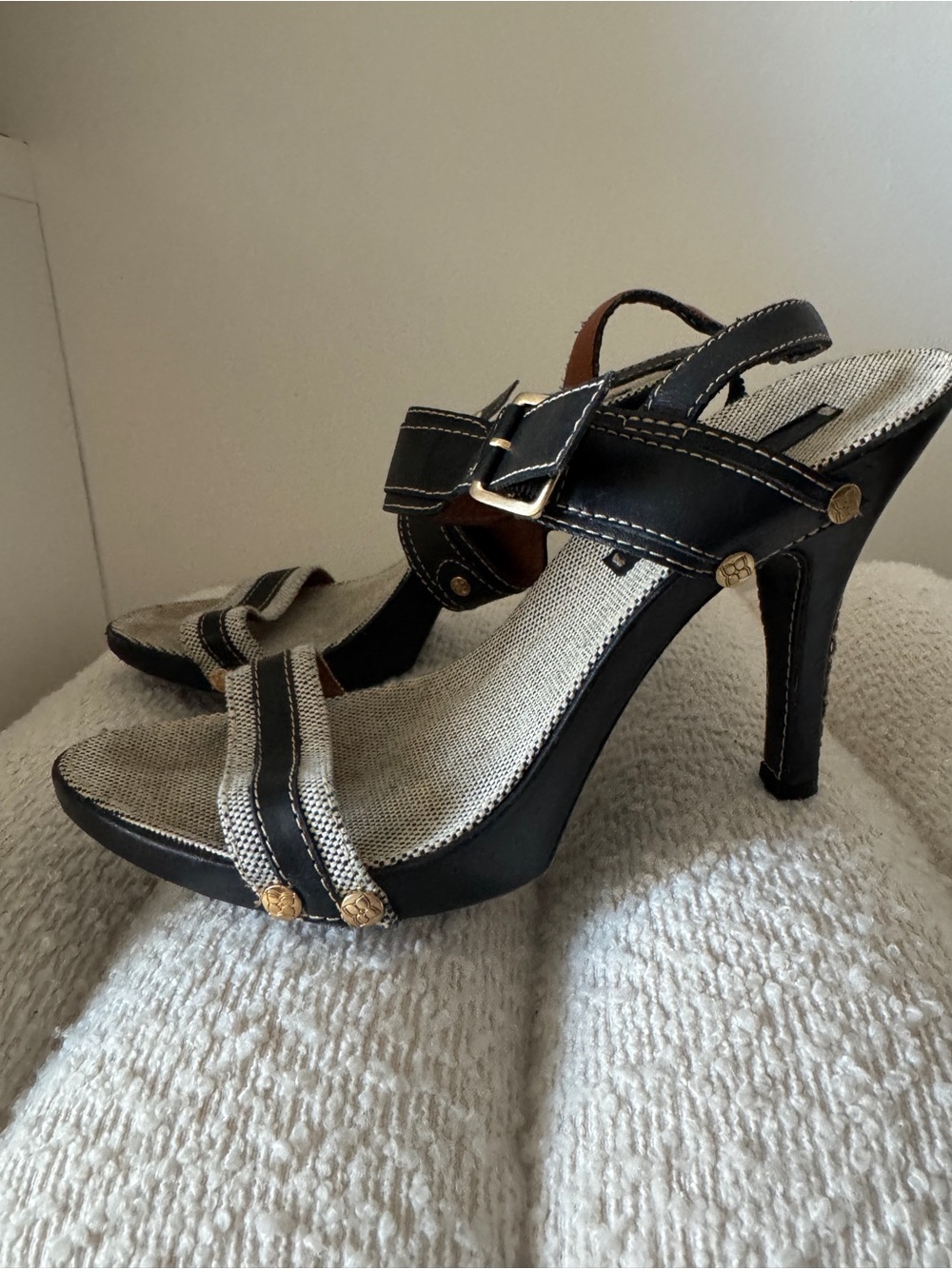 Black Strappy High Heel Sandals - Women's Dress Heels